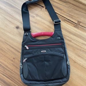 Tumi crossbody bag with leather detail